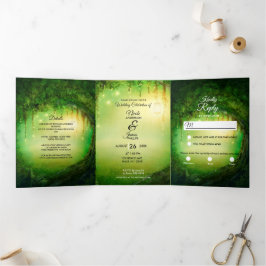 Programa de Casamento Triptico Floresta Encantada