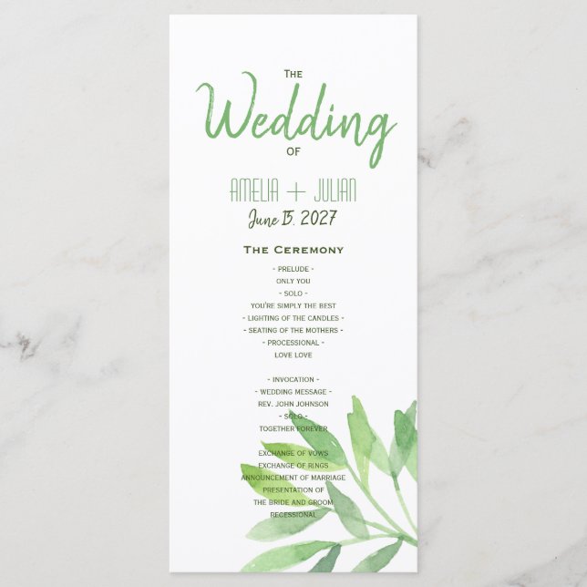 Programa de Casamento Verde (Frente)