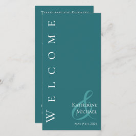 Programa de Casamento Verde Moderno e Simples -