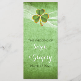 Programa de casamento verde para o trevo e o véu i