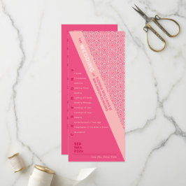 Programa de Casamento Vermelho de Rosas Geométrico