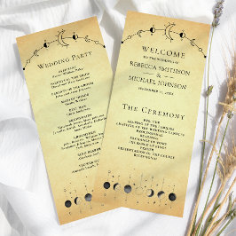 Programa de Casamento Vintage Celestial Black Moon