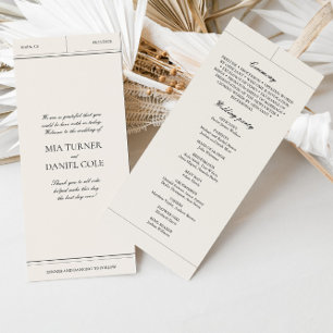 Programa de Casamento vintage Elegante Clássico pa