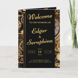 Programa de Casamento vintage Steampunk Extravagan