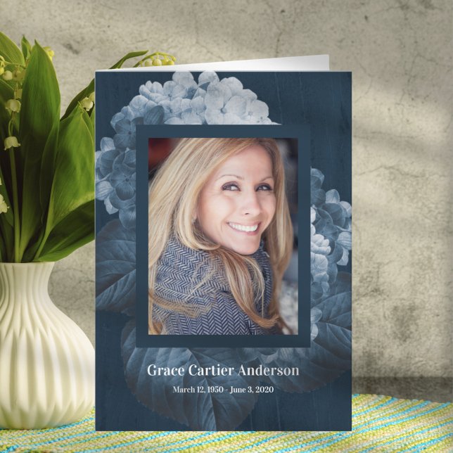 Programa de Celebração da Vida em Hydrangea Azul (Criador carregado)