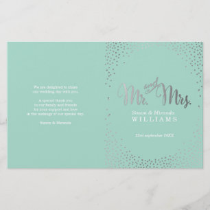 PROGRAMA DE CEREMÔNIA DE CASAMENTO Mini prata con
