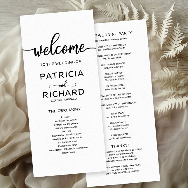 Programa de Cerimônia da Ordem de Serviço do Casam (Criador carregado)