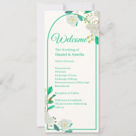 Programa de Cerimônia de Casamento Arco de Hortelã