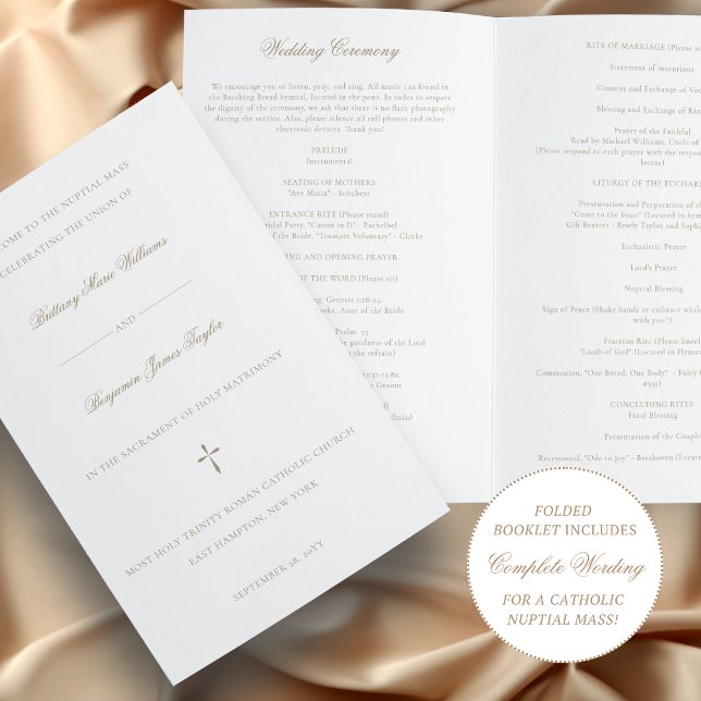 Programa de Cerimônia de Casamento Católico com Mi (Criador carregado)