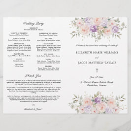 Programa de Cerimônia de Casamento Católico, cor-d