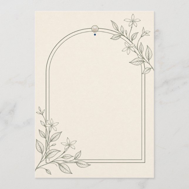 Programa de Cerimônia de Casamento com Arco Botâni (Frente)