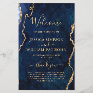 Programa de Cerimônia de Casamento da Agata Marble