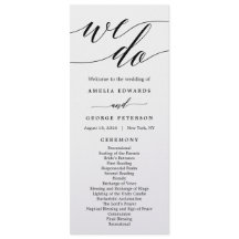 Programa de Cerimônia de Casamento de Colores EDIT