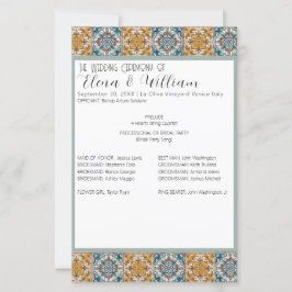 Programa de Cerimônia de Casamento de Destino de A