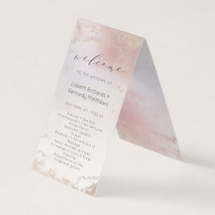 Programa de Cerimônia de Casamento de Foscos Rosa-