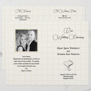 Programa de cerimônia de casamento de fotos padrão