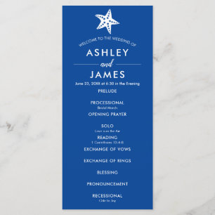Programa de Cerimônia de Casamento de Peixe-Estrel