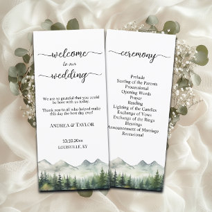 Programa de Cerimônia de Casamento de Pines Mounta
