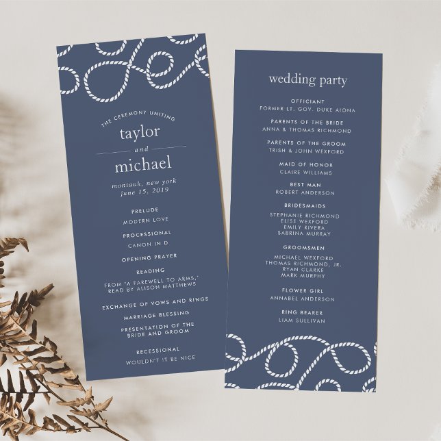 Programa de Cerimônia de Casamento digno | Chata (Criador carregado)