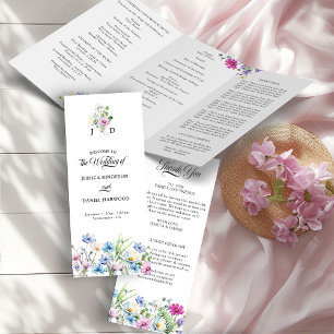 Programa de Cerimônia de Casamento do Jardim Flore
