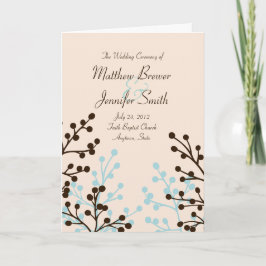 Programa de Cerimônia de Casamento e Cartão de Ser