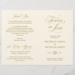 Programa de Cerimônia de Casamento Elegância Cl