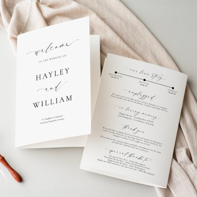 Programa de Cerimônia de Casamento Ellesmere (Criador carregado)