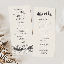 Programa de Cerimônia de Casamento em Esquetes Mon