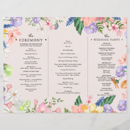 Programa de Cerimônia de Casamento em Três Formas 