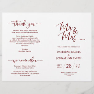 Programa de Cerimônia de Casamento, Escritório E