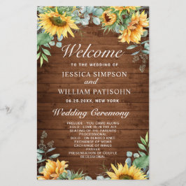 Programa de Cerimônia de Casamento Eucalyptus Sunf