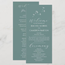 Programa de Cerimônia de Casamento Fantasia de Den