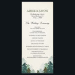 Programa de Cerimônia de Casamento Florestal Pine<br><div class="desc">Europeia: (1999): Apresenta os detalhes da sua cerimônia de uma forma elegante. Todos os detalhes são HAND-DRAWN para que você possa ter certeza de que este design é um tipo. Casamentos florestais são rústicos, simples e naturais, mas completamente incríveis Perfeitos para um outono ou casamento no inverno. Projetado para corresponder...</div>
