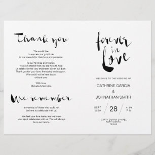 Programa de Cerimônia de Casamento, fonte de pret