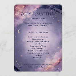 Programa de Cerimônia de Casamento Lua Celestial