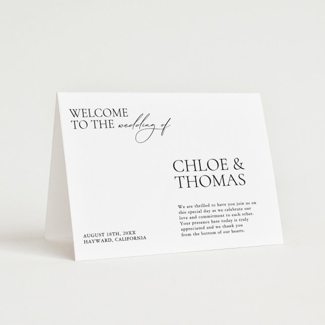 Programa de Cerimônia de Casamento Moderno Elegant (Criador carregado)