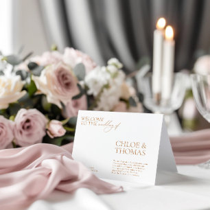 Programa de Cerimônia de Casamento Moderno Elegant