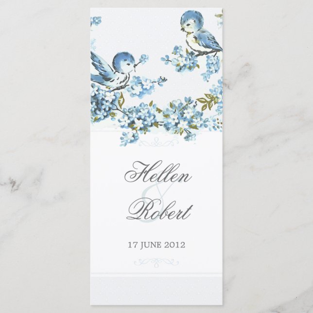 Programa de Cerimônia de Casamento no inverno de A (Frente)