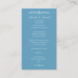 Programa de Cerimônia de Casamento Regency Blue