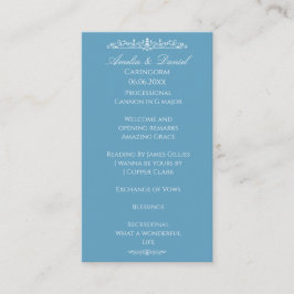 Programa de Cerimônia de Casamento Regency Blue