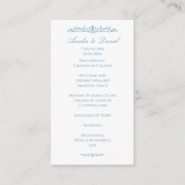 Programa de Cerimônia de Casamento Regency Branco