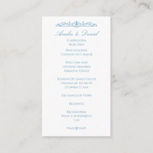 Programa de Cerimônia de Casamento Regency Branco