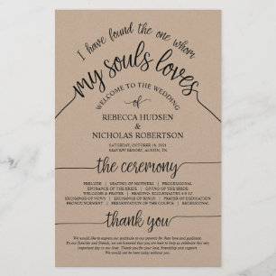 Programa de Cerimônia de Casamento Russo Brown Kr