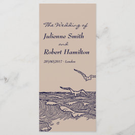 Programa de Cerimônia de Casamento Rustic Beach Oc