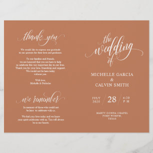 Programa de Cerimônia de Casamento - Script de El