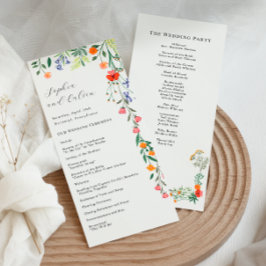 Programa de Cerimônia de Casamento Secreto do Jard