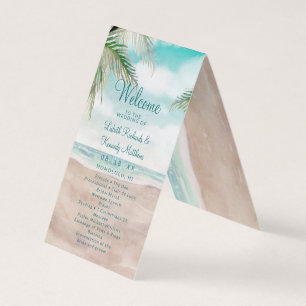 Programa de Cerimônia de Casamento Tropical de Bre