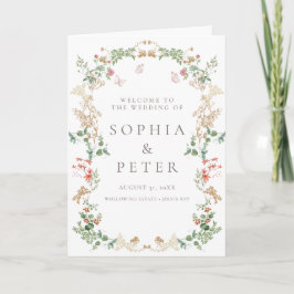 Programa de Cerimônia de Coroa Floral de Jardim de