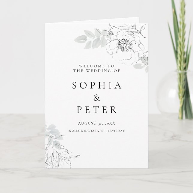 Programa de Cerimônia de Folhagem Botânica (Frente)