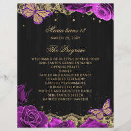 Programa de cerimônia de Rosas 18 e Rosas